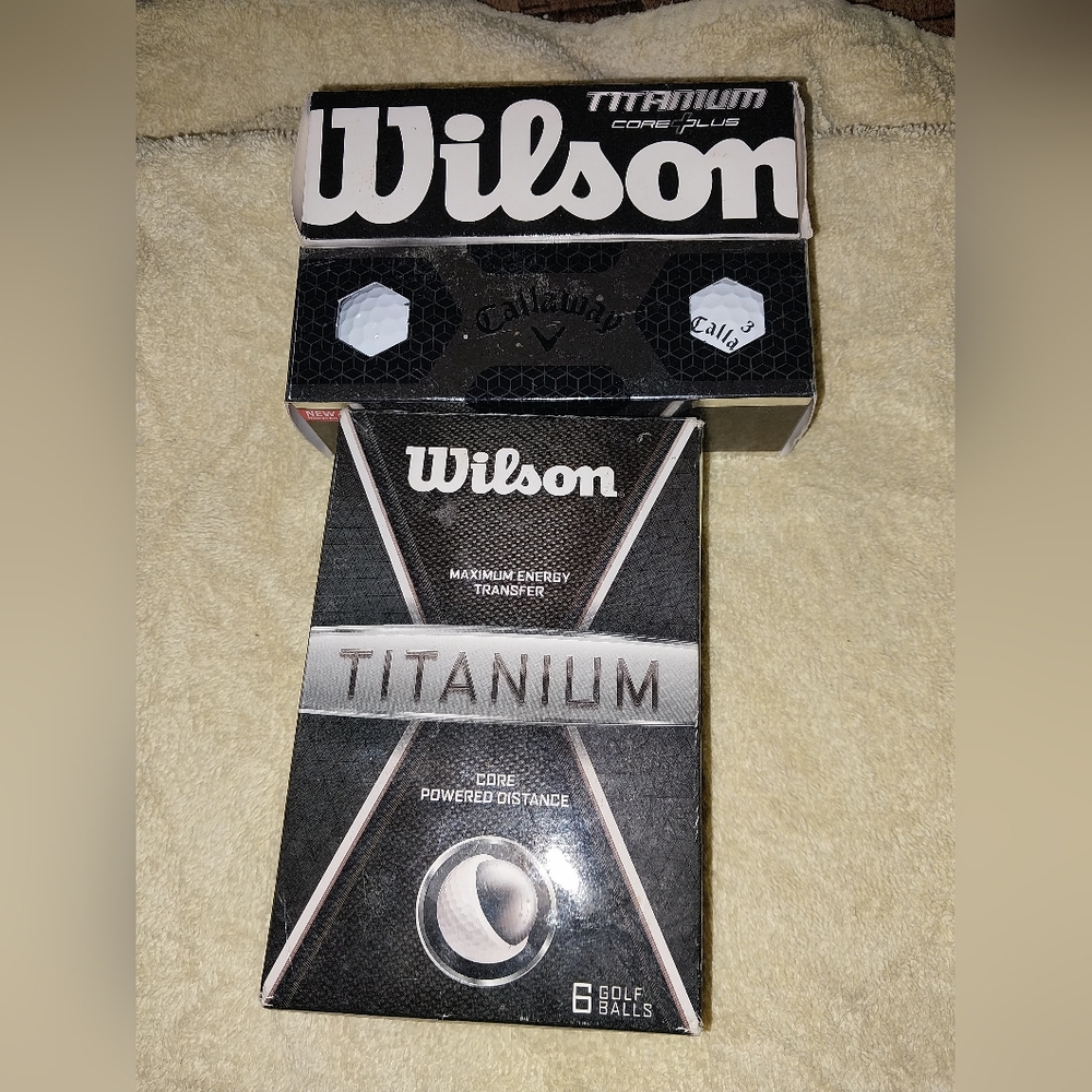 Wilson Titanium Golf Balls And Callaway Golf Balls  (Total 3 Boxes)